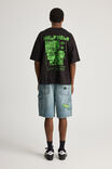 Cartoon Network X Half Half Baggy Painter Short, LCN WB NIAGARA BLUE/CARTOON NETWORK CASH - alternate image 3