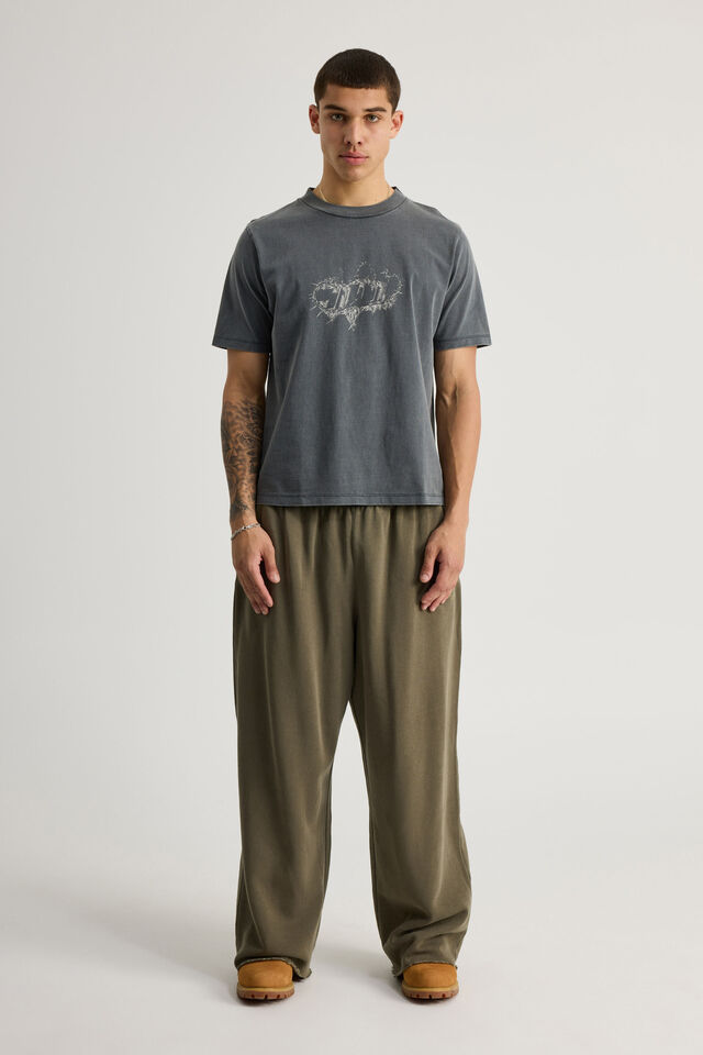 Notion Vintage Slim Fit Graphic Tshirt, NTN WASHED SLATE/CHROME FLAME