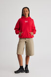 Harley Slouchy Hoodie, POSTBOX RED/BOWS - alternate image 2