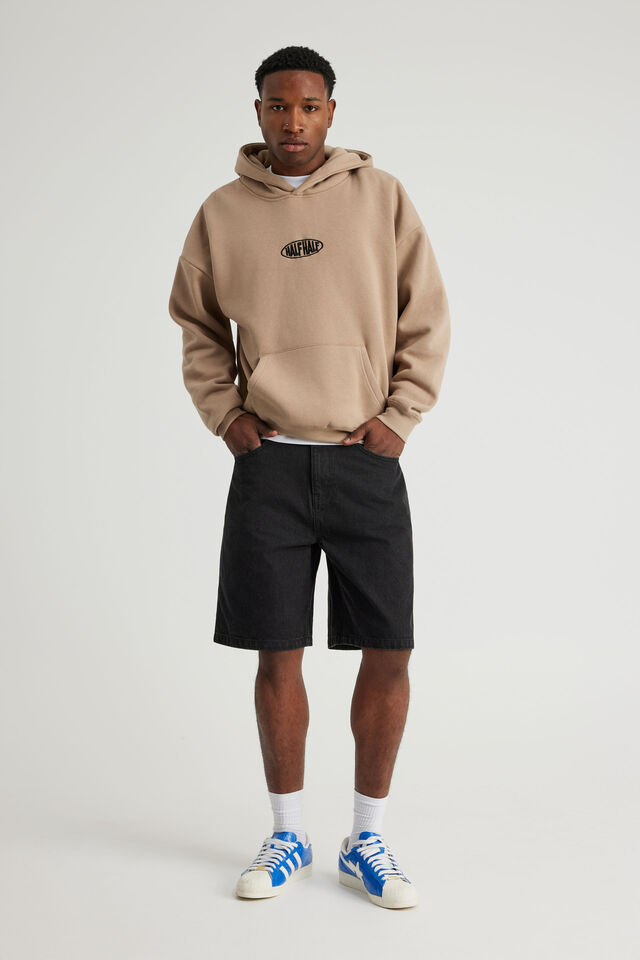 Half Half Hoodie, HH CREMA/DAMAGE