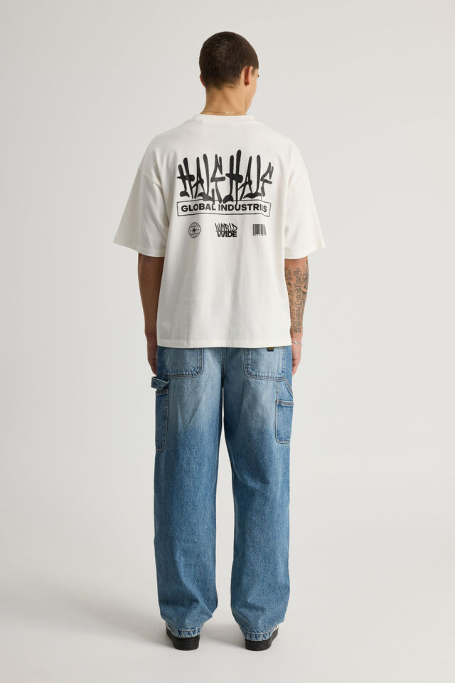 Half Half Baggy Painter Jean, MIDWEST BLUE