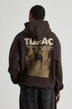 Music Merch Hoodie, LCN BRA CHOC TORTE/TUPAC ROSE - alternate image 3