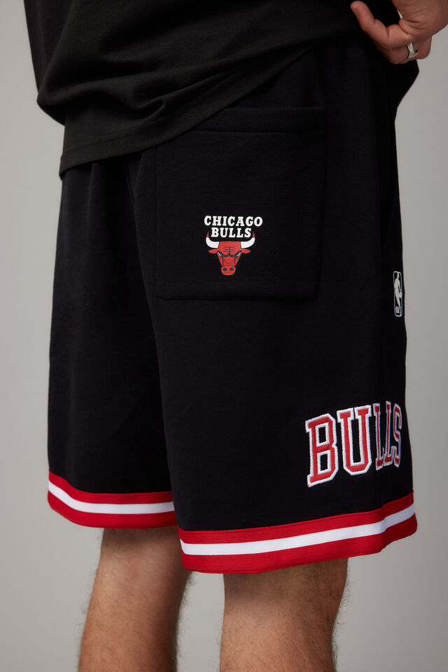 Nba Hype Fleece Short, LCN NBA BLACK/CHICAGO BULLS