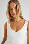 Sienna Low Back Tank, WHITE - alternate image 4