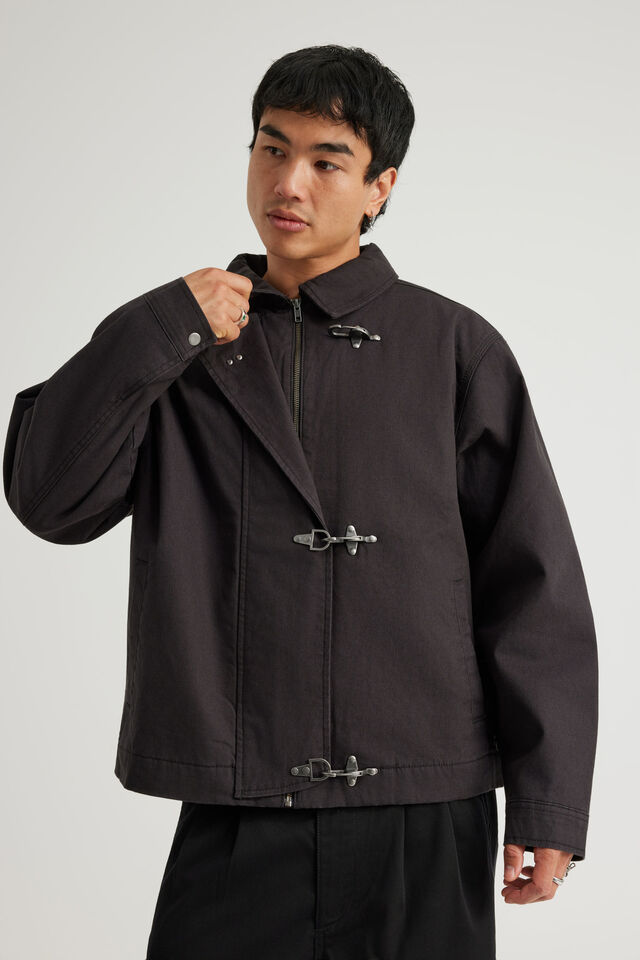 Notion Fireman Clasp Jacket, BLACK