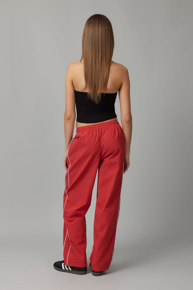 Phoebe Woven Sporty Trackpant, RANCH RED