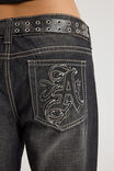 Luca Low Rise Bootleg Jean, BLACK AMEX - alternate image 4