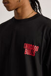 Box Fit Nba T Shirt, LCN NBA BULLS BLACK/WINDY CITY - alternate image 4