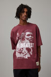 Oversized Muhammad Ali T Shirt, LCN ALI WASHED BURGUNDY/MUHAMMAD ALI HOMAGE - alternate image 1
