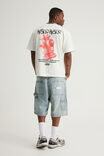 Half Half Painter Baggy Denim Short, DAY BLUE - alternate image 3