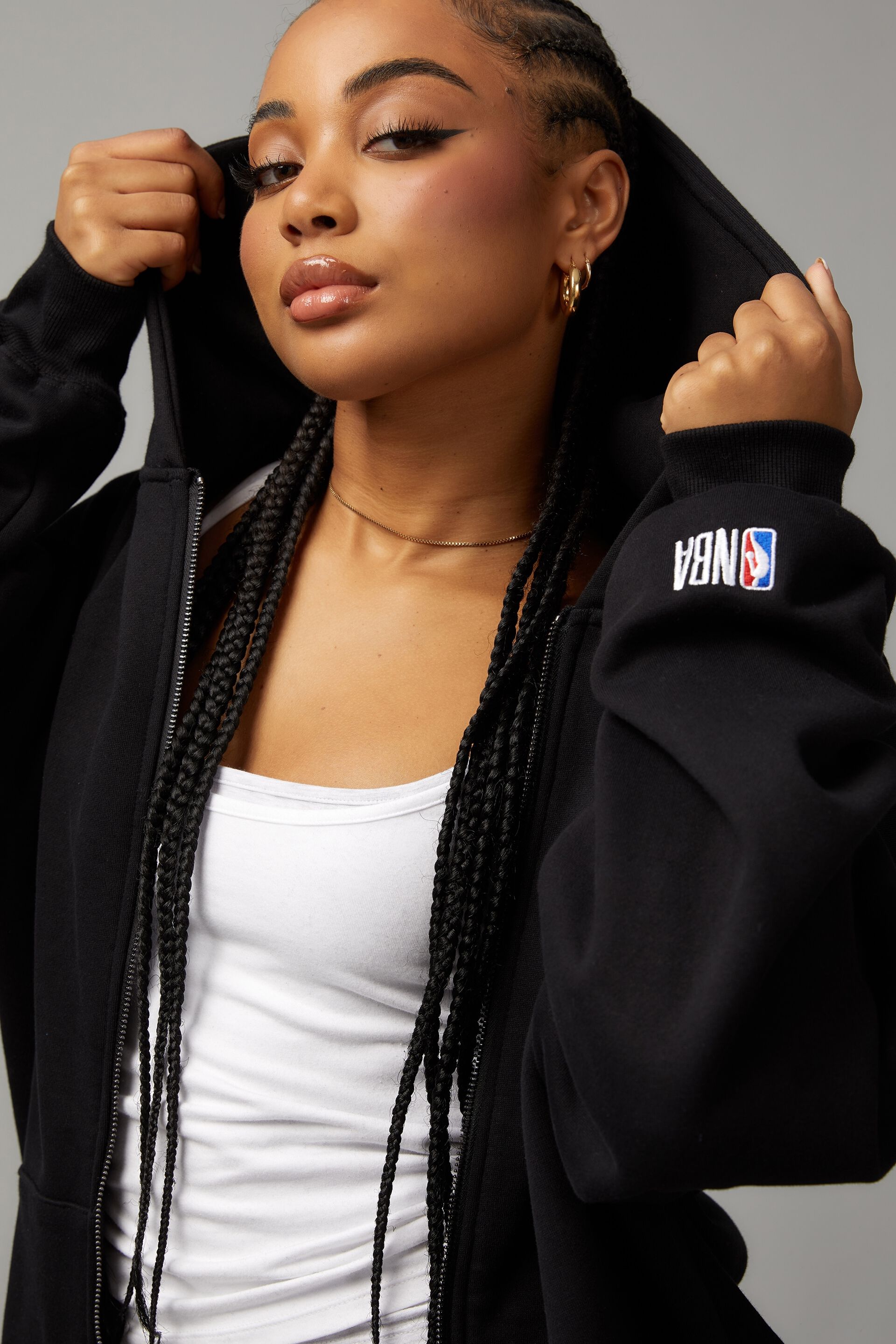 Lcn Nba Oversized Zip Through Hoodie