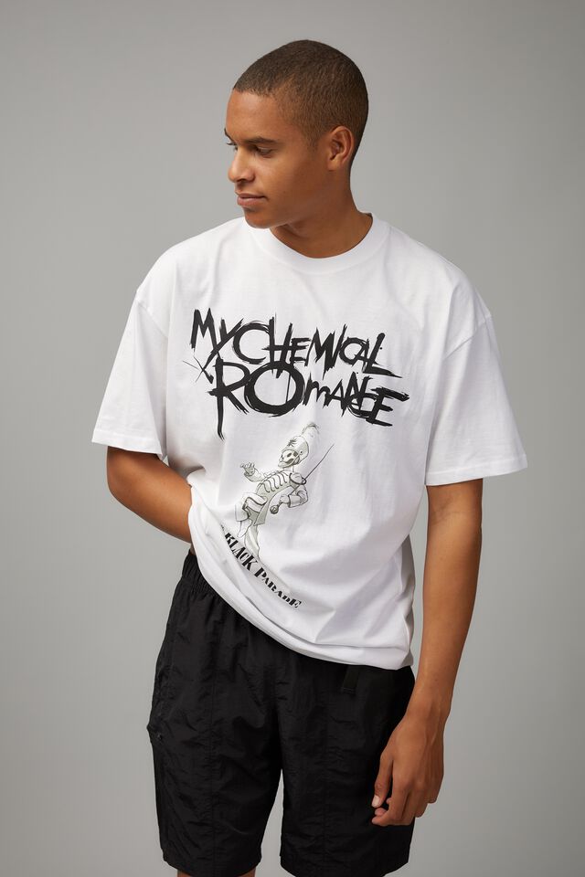 Oversized Music Merch T Shirt, LCN WMG WHITE/MY CHEMICAL ROMANCE