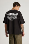 Half Half Box Fit Graphic T Shirt, HH BLACK/HARDWARE - alternate image 3