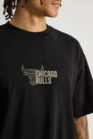 Box Fit Nba T Shirt, LCN NBA BLACK/CHICAGO BULLS GLOBAL - alternate image 4