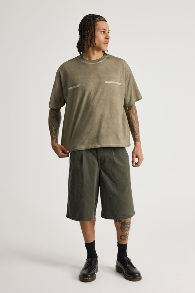 Open Gallery Box Fit Tshirt, OG KHAKI MIST OVERDYED/IDEAS DEPT