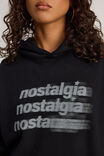 Harley Slouchy Hoodie, BLACK/NOSTALGIA - alternate image 4