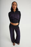 Notion Corset Zip Through Hoodie, NTN WASHED BLACK/PURPLE SPRAY - alternate image 4