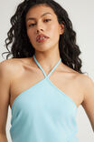 Cross Front Halter Top, LAGUNA BLUE - example image 4