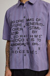 Notion Boxy Cropped Short Sleeve Shirt, NOTION PURPLE DOVE/TEXT - alternate image 4