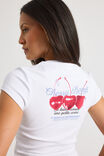 Fitted Graphic Tee, WHITE/CHERRY BOMB - alternate image 4