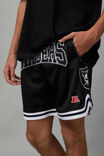 Nfl Basketball Short, LCN NFL RAIDERS COLLEGIATE/BLACK - alternate image 4