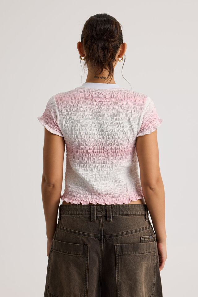 Shirred Fitted Sports Jersey, PINK/EURO CLUB