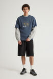 Half Half Heavyweight Core Fit Tshirt, HH ORION BLUE/SCRIBBLE - example image 2