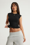 Authentics Extended Sleeve Top, BLACK - example image 1