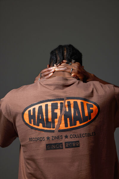 Half Half Box Fit Graphic T Shirt, HH MUD/HALF HALF ZINE STORE