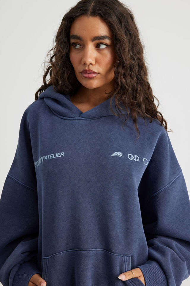 Open Gallery Hoodie, OG WASHED SEAL/GALLERY ATELIER