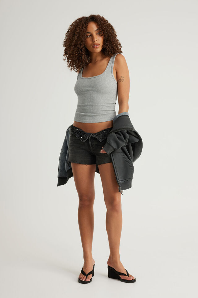 Maryjane Cutoff Jort, STARRY EYED BLACK