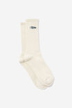 Unisex Rib Sock - Extra, HALF HALF BEIGE FISH - alternate image 1