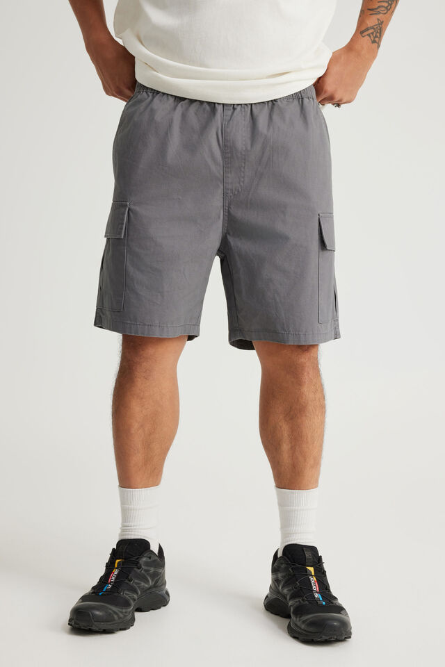 Pull On Cargo Short, MILANESE GREY