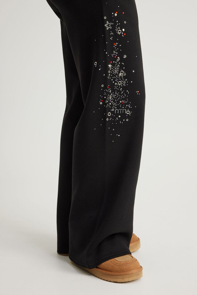 Wide Waistband Trackpant, NTN BLACK/MYSTIC MADNESS