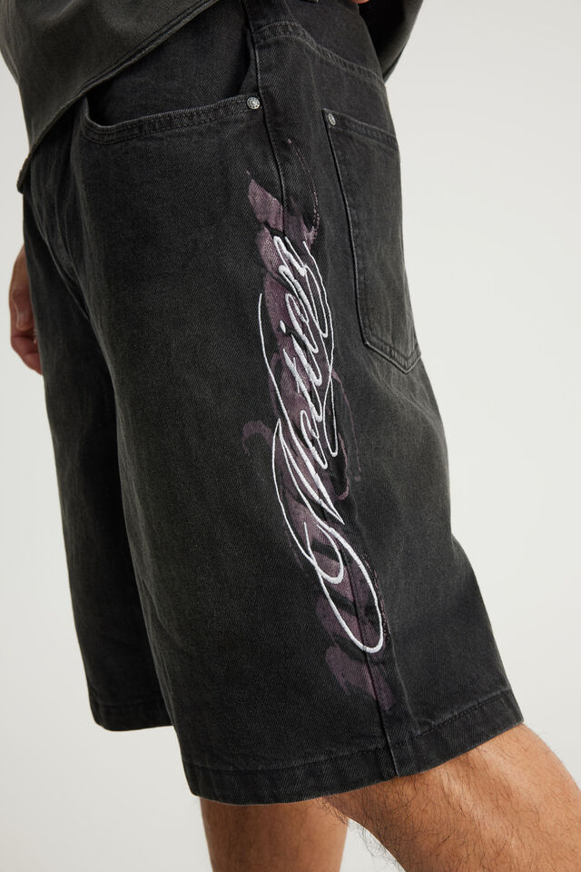 Notion Baggy Denim Short, DARK MATTER/GRAPHIC