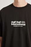 Half Half Heavyweight Core Fit Tshirt, HH BLACK/INTERNATIONAL - example image 4