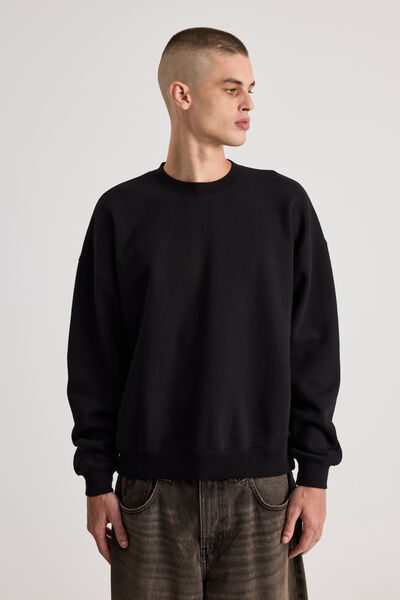 Authentics Crop Crew, BLACK