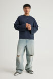 Open Gallery Raglan Long Sleeve Tshirt, OG WASHED NAVY BLAZER - alternate image 2