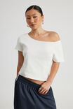 One Shoulder Graphic Tee, CLOUD - alternate image 1