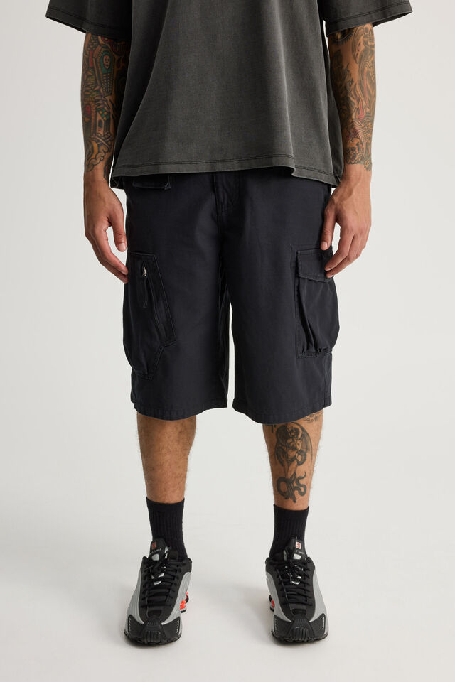 Notion Longline Cargo Short, WASHED BLACK