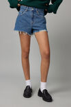 Street Cut Off Denim Short, MID BLUE - alternate image 2