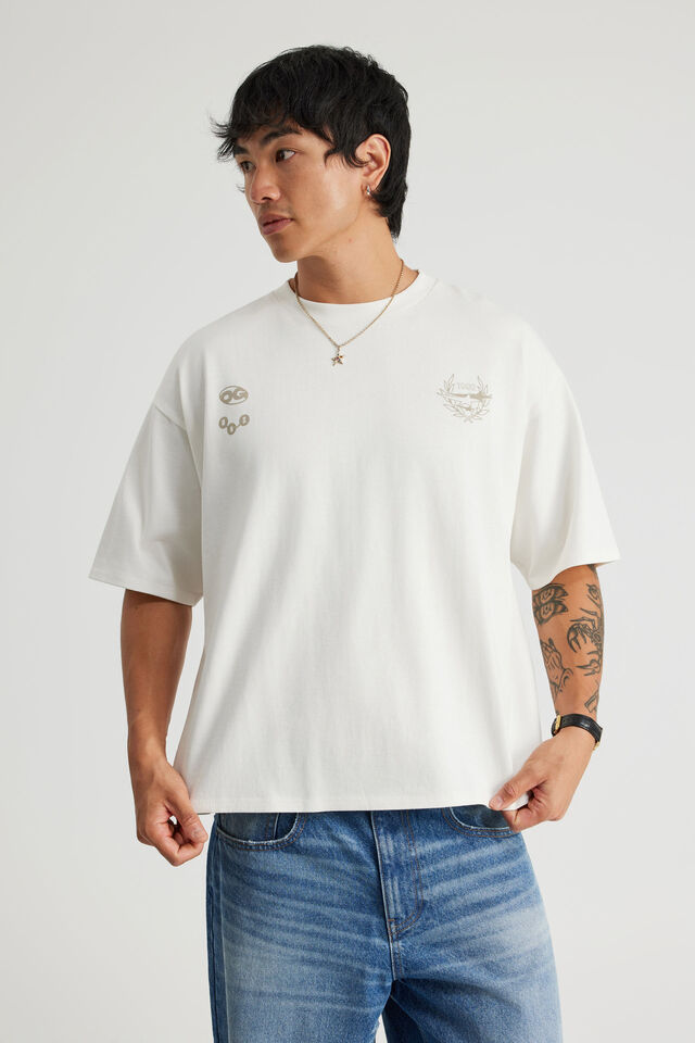 Open Gallery Box Fit Tshirt, OG CLOUD/SUNBLEACHED KHAKI GALLERY STARS