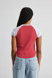 Nfl Raglan Curve Hem Tee, LCN NFL VARSITY RED/CHIEFS - alternate image 3