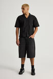 Half Half Boxy Cropped Short Sleeve Shirt, HH BLACK STEALTH - alternate image 2