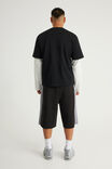 Authentics Baggy Track Short, BLACK/CONCRETE PANEL - example image 3