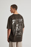 Oversized Music Merch T Shirt, LCN BRA WASHED CHOC TORTE/TUPAC BE SOMEBODY - alternate image 3