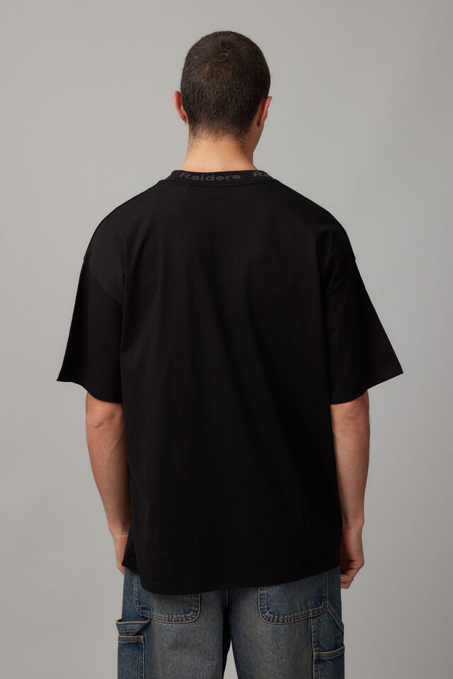 Oversized Nfl T Shirt, LCN NFL BLACK/RAIDERS TONAL NECK RIB