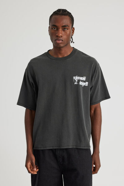 Notion Vintage Graphic Tshirt, NTN WASHED BLACK/MOTION BLUR