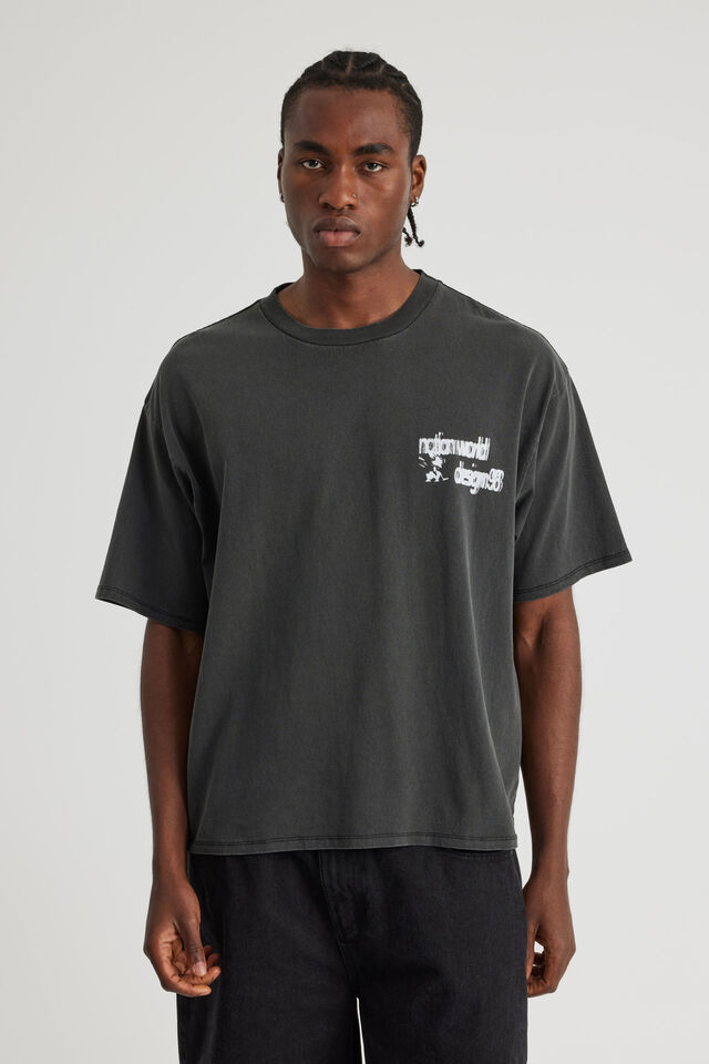 Notion Vintage Graphic Tshirt, NTN WASHED BLACK/MOTION BLUR