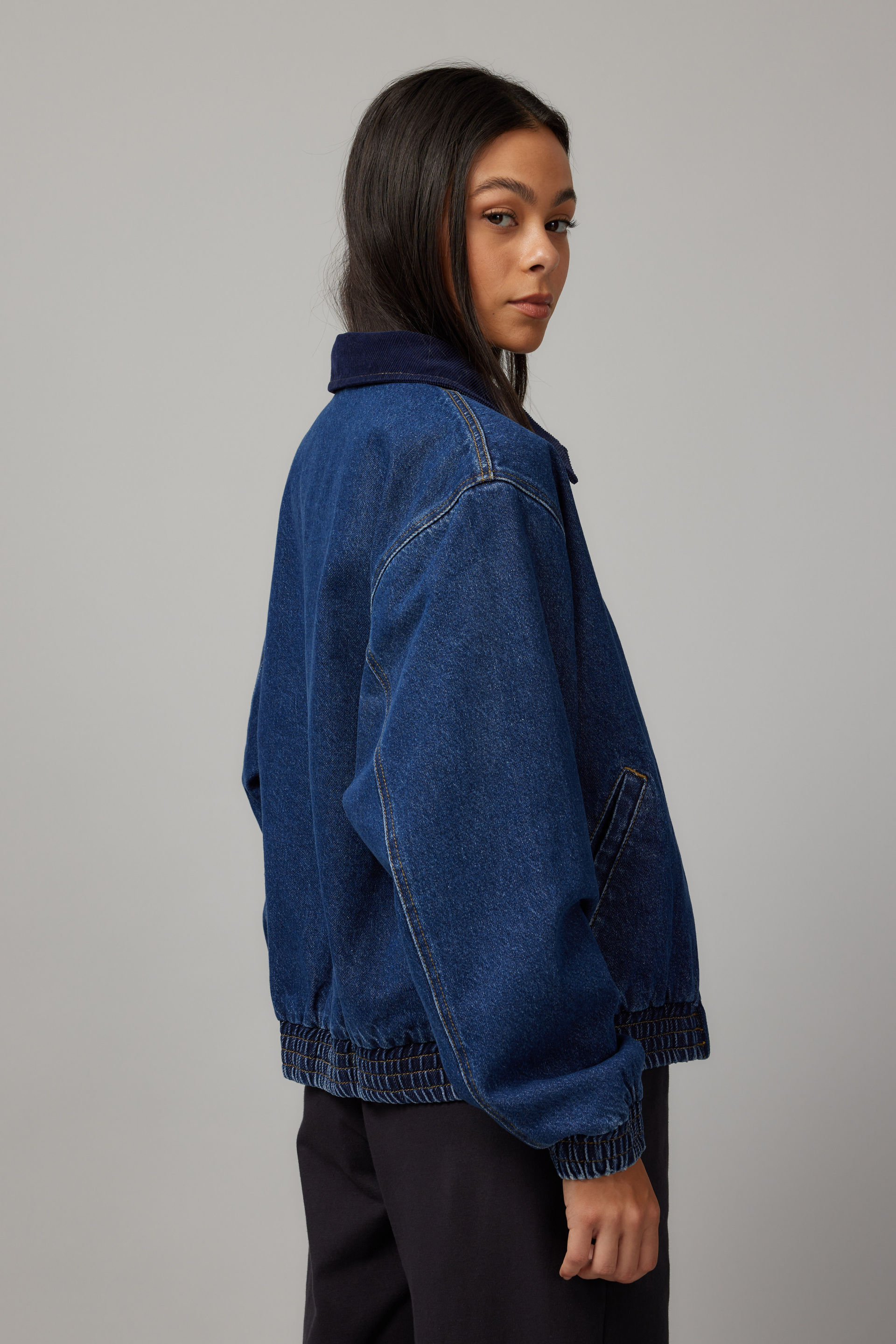 Bomber jeans jacket on sale